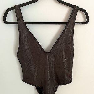 Rave/Festival Glitter Cheeky Body Suit - Size Medium